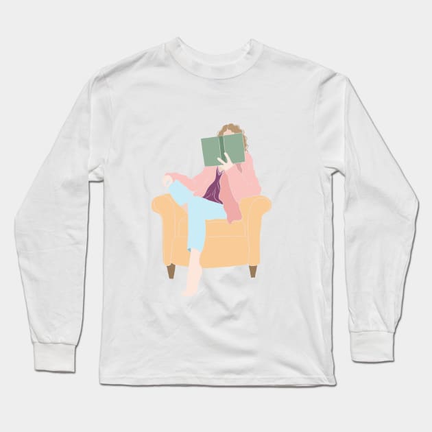 Reading nook, book lover Long Sleeve T-Shirt by gusstvaraonica